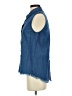 Lulus Blue Sleeveless Button-Down Shirt Size XS - photo 5