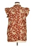 MTS 100% Polyester Paisley Brown Sleeveless Blouse Size XL - photo 2