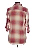 Red Lips 100% Polyester Plaid Red Pink 3/4 Sleeve Blouse Size M - photo 2