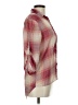 Red Lips 100% Polyester Plaid Red Pink 3/4 Sleeve Blouse Size M - photo 4
