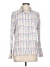 Bongo 100% Rayon Plaid Ivory Long Sleeve Button-Down Shirt Size L - photo 1