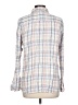 Bongo 100% Rayon Plaid Ivory Long Sleeve Button-Down Shirt Size L - photo 2
