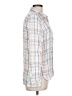 Bongo 100% Rayon Plaid Ivory Long Sleeve Button-Down Shirt Size L - photo 4
