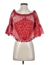 Tularosa 100% Polyester Red Short Sleeve Blouse Size XS - photo 1