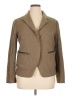 Faconnable Chevron-herringbone Brown Wool Blazer Size 14 - photo 1