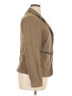 Faconnable Chevron-herringbone Brown Wool Blazer Size 14 - photo 4