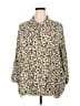 ASOS Animal Print Ivory 3/4 Sleeve Blouse Size 2X (estimated) - photo 1