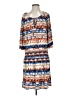 Veronica M. Print Blue Casual Dress Size S - photo 1