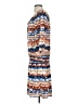 Veronica M. Print Blue Casual Dress Size S - photo 5