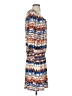 Veronica M. Print Blue Casual Dress Size S - photo 4