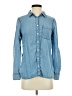 Venus 100% Tencel Blue Long Sleeve Button-Down Shirt Size 4 - photo 1