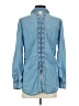 Venus 100% Tencel Blue Long Sleeve Button-Down Shirt Size 4 - photo 2