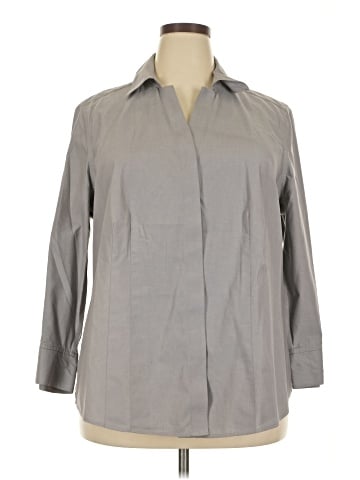 Gold Label Investments 3/4 Sleeve Button-Down Shirt (view 1)