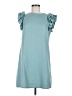 Shein 100% Polyester Solid Teal Casual Dress Size 6 - photo 1