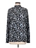 Anne Klein Floral Black Long Sleeve Blouse Size M - photo 1