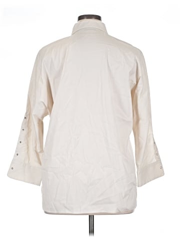Per Se By Carlisle 3/4 Sleeve Button-Down Shirt (view 2)