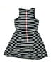 Japna Kids 100% Polyester Stripes Black Blue Dress Size 8 - photo 2