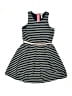 Japna Kids 100% Polyester Stripes Black Blue Dress Size 8 - photo 1