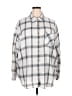 Unbranded Plaid Gray Long Sleeve Button-Down Shirt Size 22W - photo 1