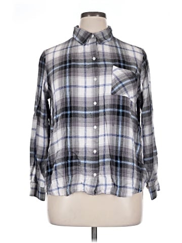 a.n.a. A New Approach Long Sleeve Button-Down Shirt (view 1)