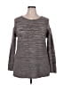 Ellen Tracy Solid Tan Gray Pullover Sweater Size XXL - photo 1