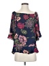 Paper Crown 100% Polyester Blue 3/4 Sleeve Blouse Size XS - photo 1