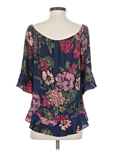 Paper Crown 3/4 Sleeve Blouse (view 2)