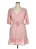 City Triangles 100% Polyester Checkered-gingham Pink Casual Dress Size XL - photo 1