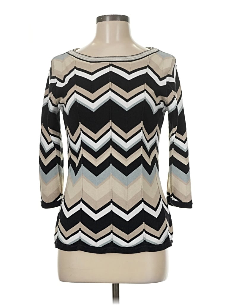 Pre-owned Susan Graver Pullover Sweater In White