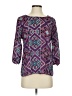 Miami 100% Polyester Purple 3/4 Sleeve Blouse Size S - photo 1