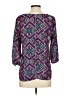 Miami 100% Polyester Purple 3/4 Sleeve Blouse Size S - photo 2