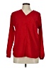 Lands' End 100% Polyester Red Long Sleeve Blouse Size 6 - photo 1