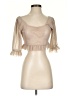 Unbranded Tan 3/4 Sleeve Blouse Size XSEstimated - photo 1