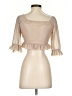 Unbranded Tan 3/4 Sleeve Blouse Size XSEstimated - photo 2