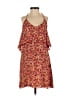 Blu Moon 100% Rayon Floral Red Orange Casual Dress Size XS (0) - photo 1