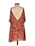 Blu Moon 100% Rayon Floral Red Orange Casual Dress Size XS (0) - photo 2