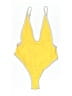 Unbranded Solid Yellow Swimsuit Top Size S - photo 1