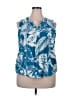 Papermoon 100% Rayon Blue Sleeveless Blouse Size 2X - photo 1