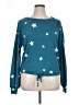 Liberty Love Stars Teal Pullover Sweater Size XL - photo 1