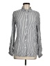 Altar'd State 100% Rayon Stripes Silver Long Sleeve Blouse Size M - photo 1