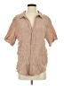 Kona Sol Tan Short Sleeve Blouse Size S - photo 1