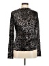 Davi & Dani Animal Print Silver Long Sleeve Top Size M - photo 1