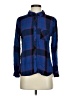 Rails 100% Rayon Plaid Blue Long Sleeve Button-Down Shirt Size S - photo 1