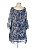 Alice + Olivia 100% Polyester Paisley Blue Casual Dress Size L - photo 1