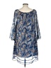Alice + Olivia 100% Polyester Paisley Blue Casual Dress Size L - photo 2