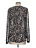 Ann Taylor LOFT 100% Polyester Silver Long Sleeve Blouse Size S - photo 2
