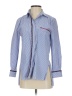 Zara Stripes Blue Long Sleeve Button-Down Shirt Size XS - photo 1
