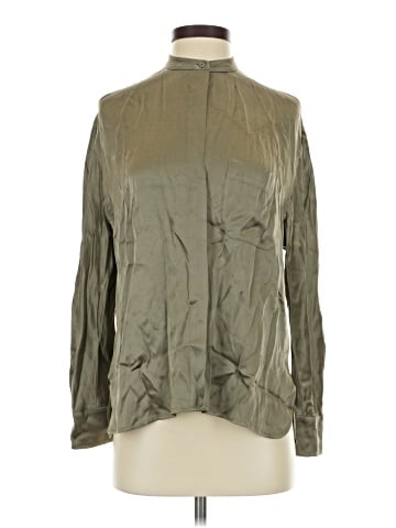 Vince. Long Sleeve Silk Top (view 1)