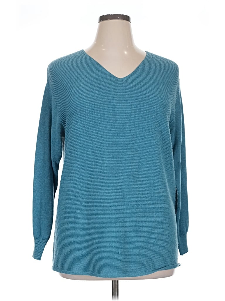 Pre-owned Ella Moss Pullover Sweater In Teal