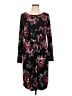 Jaclyn Smith Print Black Casual Dress Size L - photo 1